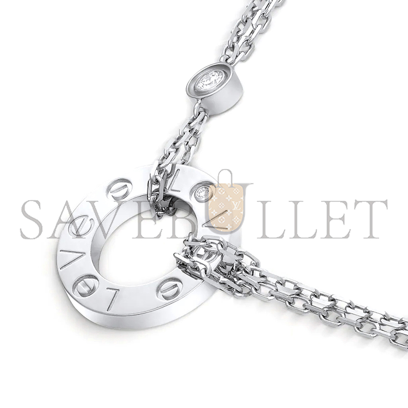 CARTIER LOVE NECKLACE, 2 DIAMONDS B7219400
